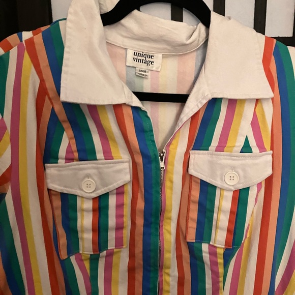 Unique Vintage Rainbow Playsuit - Picture 2 of 6